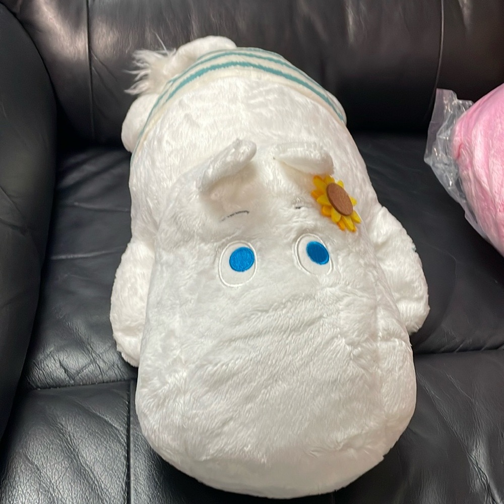 White Plush Toy with Blue Eyes Moomin